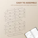 HOMCOM CD Storage Unit DVD Tower Blu-ray Storage Shelf for Office, Brown
