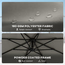 Outsunny 3 m Garden Cantilever Parasol with Sandbag, 360 Degree Rotation