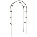 2.28m x 1.1m Black Garden Steel Arch Trellis for Climbing Plants