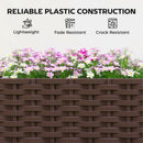 Outsunny Plastic Raised Planter with Trellis and Self Watering Design
