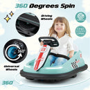 Electric Kids Ride-on Bumper Car With 360° Spinning And Dual Motors-Navy
