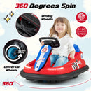 Electric Kids Ride-on Bumper Car With 360° Spinning And Dual Motors-Red