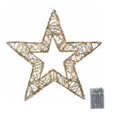 38cm Battery Operated Light up Gold Weave Christmas Weave with Warm White LEDs