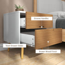 HOMCOM Bedside Table With 2 Drawers For Bedroom, Living Room