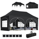 Outsunny 3 X 6m Pop Up Gazebo With Sides, Peak Top Garden Party Tent Marquee