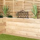27cm x 47cm Plastic Garden Border Fence Edging with Lattice Design