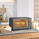 HOMCOM Mini Oven 9L Countertop Electric Grill W/ Temp Timer Control 750W