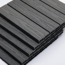Outsunny Interlocking Decking Tiles, Interlocking Patio Paving Slabs, Grey