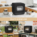 HOMCOM Worktop Dishwasher w/ 4 Place Settings 6 Programs, Black