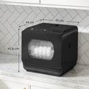 HOMCOM Worktop Dishwasher w/ 4 Place Settings 6 Programs, Black