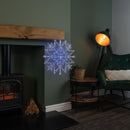52cm Light up Christmas Snowflake Dewdrop Silhouette with Twinkling LEDs
