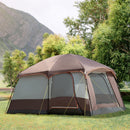 Outsunny 3-4 Man Two Room Camping Tent With Vestibule And Portable Carry Bag