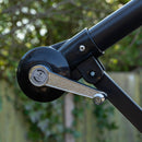 3m Cantilever Banana Garden Parasol in Black with Crank Handle and Parasol Base Weights Included