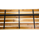 Kendal 2 Person Outdoor Modern Cross Design Metal Wooden Garden Patio Bench