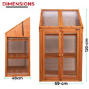 Samuel Alexander Wooden Mini Greenhouse Cold Frame - Small Greenhouse H120 x W69 x D49cm