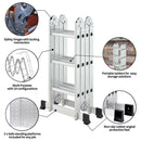 3.46m Lightweight Aluminium Folding Multi-position Work Platform Ladder