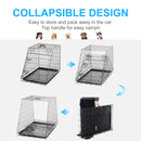 Pawhut Trapeze Collapsible Dog Pet Travel Box Cage Removable Tray 93Lx58Wx65H Cm