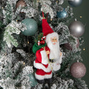 24cm Red And White Traditional Hanging Santa Christmas Pendant