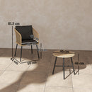 Outsunny 3 Piece Rattan Bistro Set with Cushions