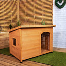 82cm x 1.16m Large Outdoor Garden Wooden Dog House Kennel with Window