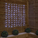 1.2 x 1.2m Light up Christmas Star Curtain Lights with 108 White LEDs