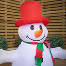 4ft (120cm) Light up Inflatable Christmas Snowman Decoration with White LEDs