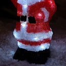 28cm Battery Operated LED Light up Acrylic Christmas Santa Decoration