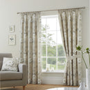 D & D Eve Pencil Pleat Curtains in Natural