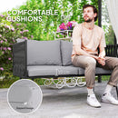 Outsunny 4 Piece Garden Furniture Set with Cushions for Patio, Light Grey