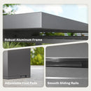 Outsunny Extending Garden Table For 4-8, Aluminium Outdoor Table, Dark Grey