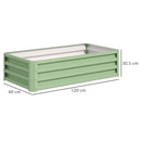 Outsunny Raised Garden Bed Elevated Planter Box for Flowers Light Green