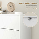 HOMCOM Slim Shoe Storage Cabinet With Flip Drawers For Entryway, Hallway, White