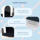 PawHut Dog Kennel for Outside, for XS and S Dogs, 80 x 69 x 76cm, Grey