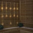 1.2m x 1.3m Light up Twinkling Snowflake Christmas Curtain Light with Warm White LEDs