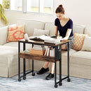 HOMCOM 80 Cm Foldable Computer Desk On Wheels For Small Spaces