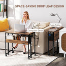 HOMCOM 80 Cm Foldable Computer Desk On Wheels For Small Spaces