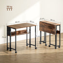 HOMCOM 80 Cm Foldable Computer Desk On Wheels For Small Spaces