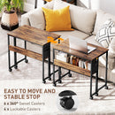 HOMCOM 80 Cm Foldable Computer Desk On Wheels For Small Spaces