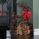 40cm Battery Operated Light up Christmas Reindeer with Red Bow & 30 Warm White LEDs