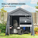 Outsunny Outdoor Garden Storage Shed Waterproof Bike Tent  W/ Zipper Doors