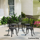 Outsunny Bistro Chair Cushions, Chair Pads Set Of 4, Dark Grey