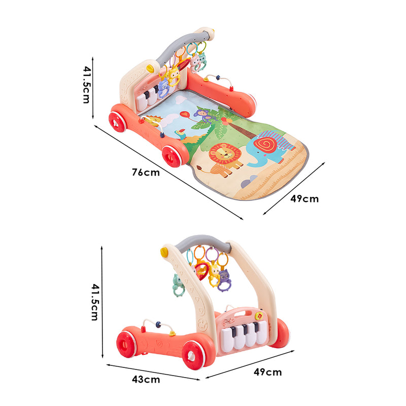 Kidkid 2-in-1 Baby Walker and Musical Play Mat