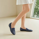 Studded Slip-on Loafers - Blue