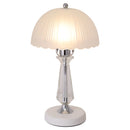 Cottonfy UK Crystal Table Lamp with Scalloped Lampshade