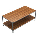Livingandhome Industrial Style 2-Tier Coffee Table
