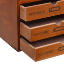 Lifeideas Rustic 4-Drawer Wooden Organizer Box