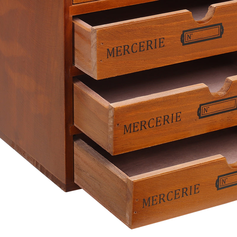 Lifeideas Rustic 4-Drawer Wooden Organizer Box