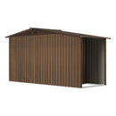 Breeins 4x8FT Metal Garden Storage Shed With Log Storage