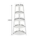 Livingandhome Modern 5-Tier Wooden Ladder Corner Bookshelf Home Display Shelf Unit