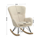Cottonfy UK Fleece Rocking Chair with Removable Cushion